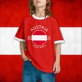 thumbnail image 2 of WEAIXIMIUNG T-shirts Garçons 6 Rouge Drapeau d'Impression Manches Courtes Col Rond T-Shirt Tendance Mode Chemise de Base Tops, 2 of 6