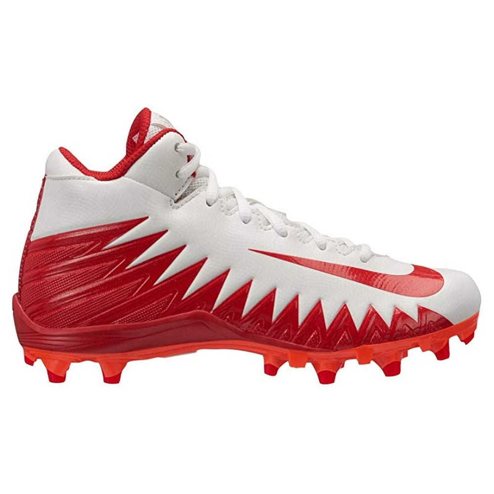 Nike - Nike Alpha Menace Varsity Mid BG Youth Cleats, White/University Red, 4 M US - Walmart.com