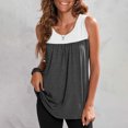 thumbnail image 1 of SMihono Womens Tops Womens Tank Top Womens Rund Neck Blouses Summer Causal Color Matching Print Sleeveless Tops Shirts Tank Tops for Women Womens Summer Tops, 1 of 6
