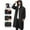 Black, variant on Kukoosong Men's Raincoat Men's Rain Jacket with Hood Waterproof Emergency Lightweight Long Poncho Jacket