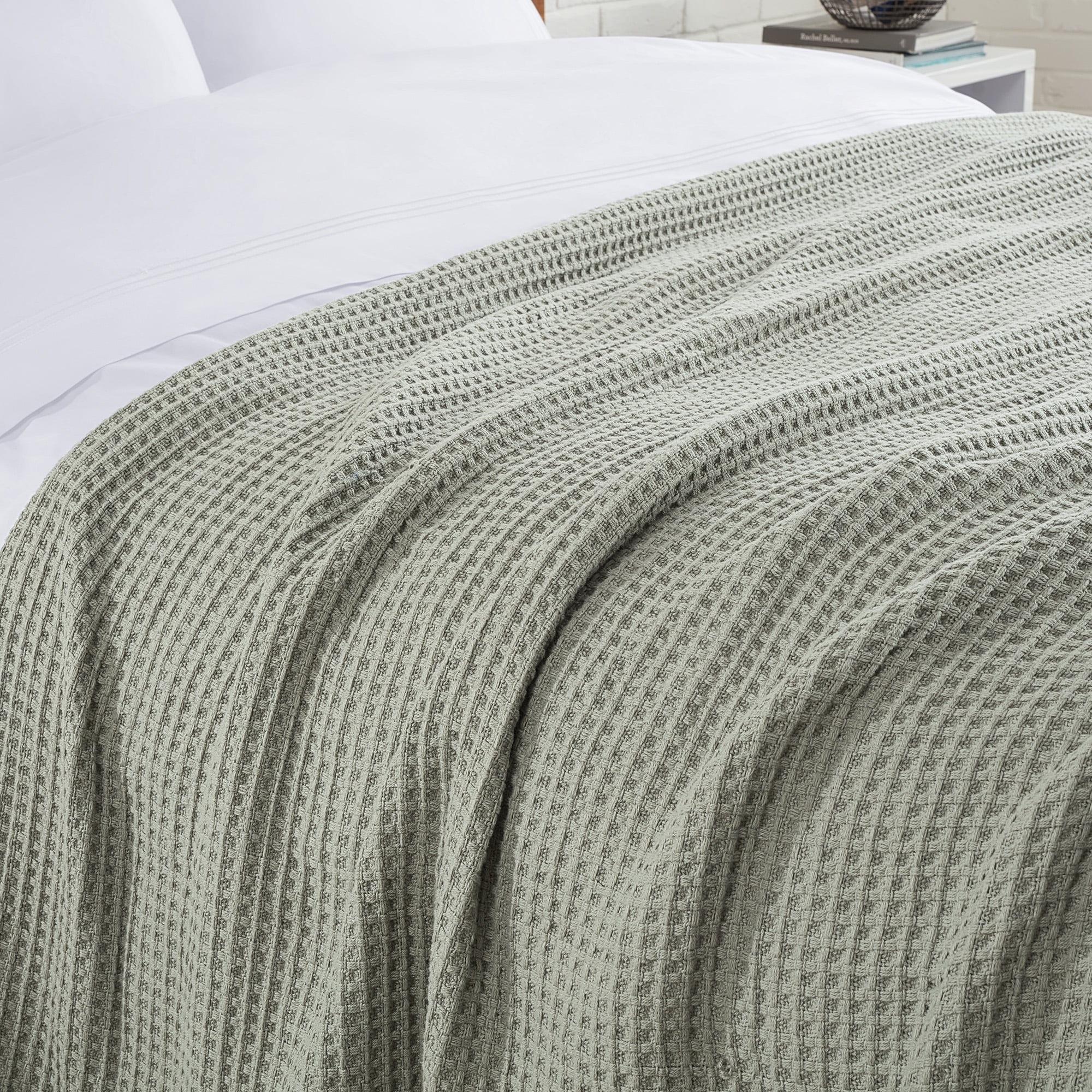 Aston Arden Waffle Weave Cotton Bed Blanket TWIN Size 66x90