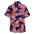 thumbnail image 4 of Bjutir Independence Day Shirts For Men Lapel Neck Short Sleeve Button Down Tops Usa Flag Star Stripe Print Fashion Casual Patriotic Lightweight T Shirts Summer Beach Hawaiian Mens Tees Red L, 4 of 4