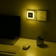 thumbnail image 5 of Luz nocturna LED enchufable con sensor de encendido y apagado automático | Luz blanca cálida de 3000 K para dormitorio, cocina y pasillo | Lámpara de pared de bajo consumo (1 unidad), 5 of 7