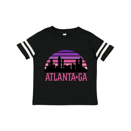 

Inktastic Atlanta Georgia Retro Sunset Skyline Gift Toddler Toddler Girl T-Shirt