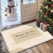 2x3 Entryway Rug Bathroom Rugs for Front Door Bedroom Kitchen, Washable Vintage Print Carpet, Floor Mat with Non Slip Backing