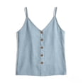 thumbnail image 5 of Tank Tops for Women Sleeveless V Neck Button Front Camisole Shirts Summer Casual Loose Fitted Spaghetti Strap Camis Top, 5 of 7
