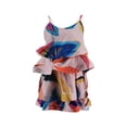 thumbnail image 4 of Womens Dresses Trendy European Tiered Pleated Alayered Printing Plastic A Line Suspender Dress Hot Pink Tank Loose Sundresses M, 4 of 8