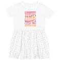 thumbnail image 3 of Inktastic Grammy and Grampy Love Me Granddaughter Girls Toddler Dress, 3 of 5