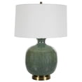 thumbnail image 3 of Uttermost Nataly Coastal Ceramic and Fabric Table Lamp in White/Green, 3 of 7