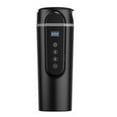 thumbnail image 1 of Hervidor eléctrico de viaje para coche de 12 V/24 V, taza calefactora para coche con tapa antiderrames, taza portátil de viaje para café, control de temperatura, hervidor para té y leche., 1 of 11