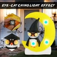 thumbnail image 4 of Costway 4.3 x 5.1 ft Inflatable Owl on Moon LED Lighted Halloween Decoration w/ Large Moon & Wizard Owl  w/ Stakes & Sandbags, 4 of 8