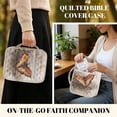 thumbnail image 5 of Xixirimido Butterfly Spider Web Print Bible Cover Case for Women Men, Large Bible Bag Bible Study Supplies Accessories Quilted Bible Carrying Cases with Handle Christian Gift, Beige, 5 of 7