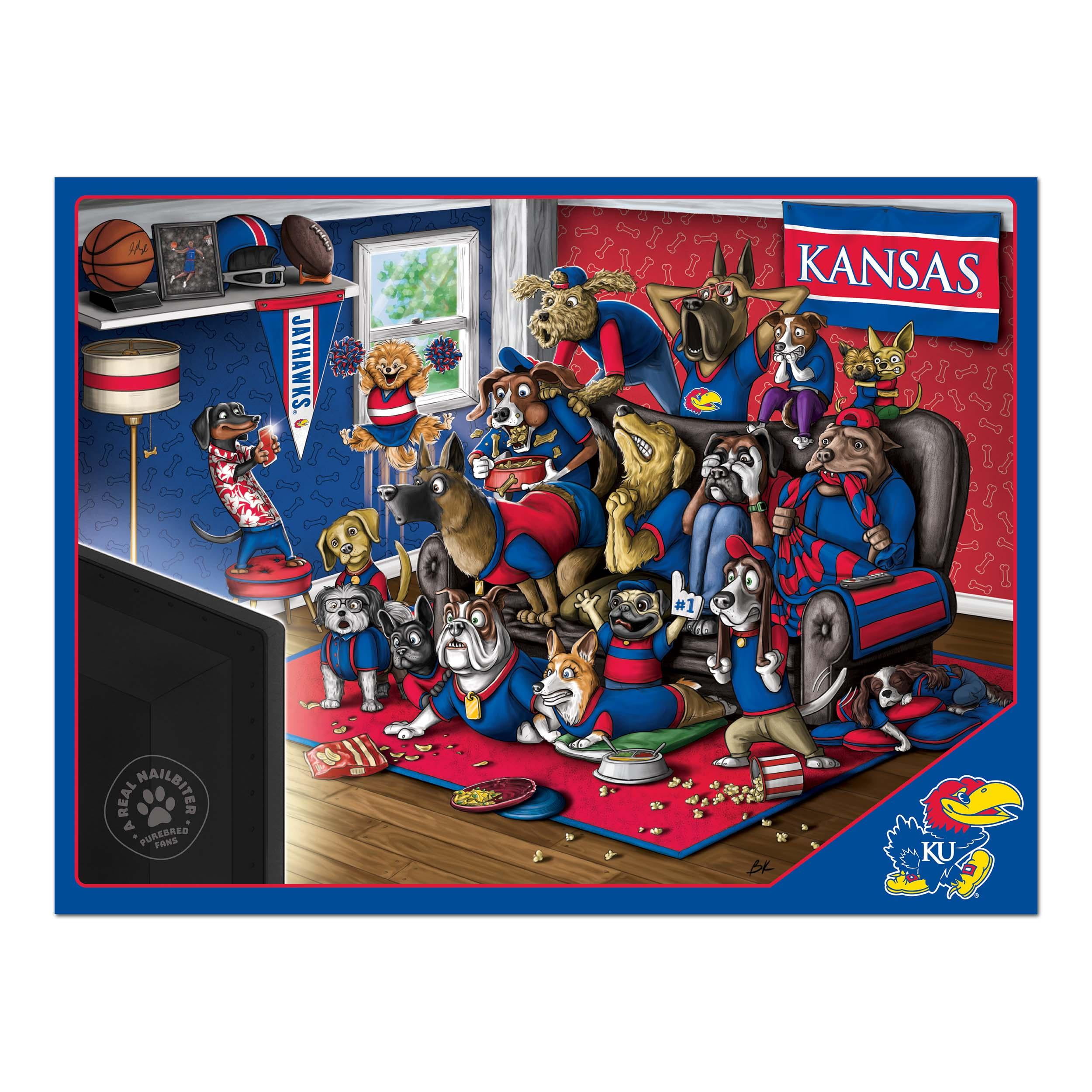 YouTheFan NCAA Kansas Jayhawks Purebred Fans Nailbiter Puzzle - 500 PC