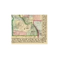 thumbnail image 2 of Historic State Map - Oregon Washington Idaho Montana - Mitchell 1870 - Vintage Wall Art, 2 of 4