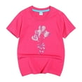 thumbnail image 5 of Godom Girls T Shirts Short Sleeve Casual Solid Plain Tees Kids Summer Tops, 5 of 5
