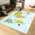 thumbnail image 3 of Color Map Area Rug, Soft World Map Print Rugs, Children Educational Soft Fluffy Large Carpet for Boy Girl Bedroom Living Room Office Classroom Decor Floor Mats 2x3ft, 3 of 6