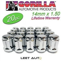 Gorilla Automotive GOL61148 14 mm x 1.50 Acorn Bulge Seat 0.81 in. Hex Lifetime Lug Nut, Chrome
