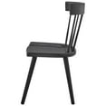thumbnail image 6 of Side Dining Chair, Set of 2, Black, Wood, Modern Contemporary Farmhouse Coastal, Kitchen Room Cafe Bistro Restaurant Hospitality, 6 of 10