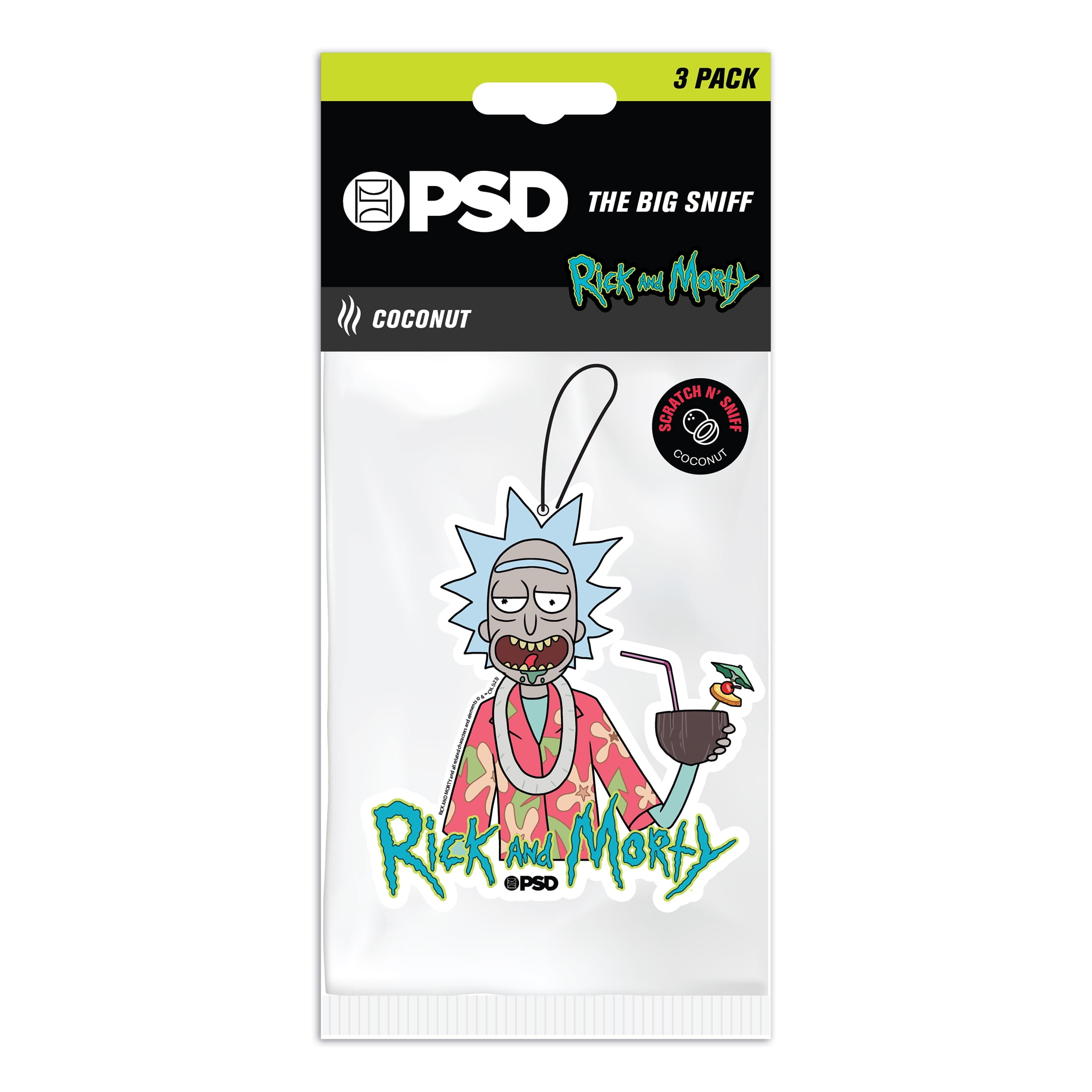 PSD Sponge Bob Patrick Shock Hanging Automotive Air Freshener 3