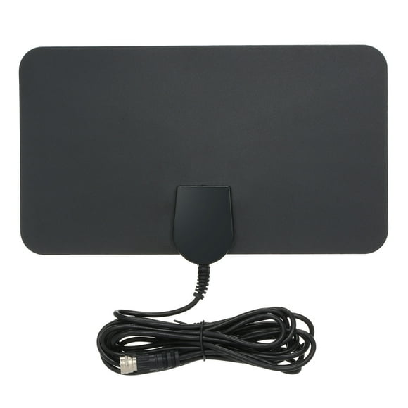 TFixol Indoor Digital TV Antenna HD Signal Flat Panel UHF FM HDTV Antenna Signal Receiver Black