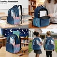 thumbnail image 3 of Kuiaobaty Cat Cloud Print Backpack Set with Lunch Bag for Kids Stars Print Backpack and Pencil Case Set Insulated Lunch Box with Pencil Pouch for School Travel, 3 of 7