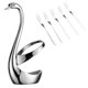 thumbnail image 1 of Estante de almacenamiento de cubiertos con base de cisne con tenedor de frutas for el hogar, restaurante, hotel, 1 of 7