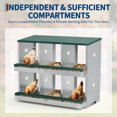 thumbnail image 2 of GloryStar Egg-Safe Nesting Boxes for Chickens, Convenient Chicken Laying Boxes for Coops, Easy to Install and Maintain with Smooth Cleaning Surfaces, 2 of 7