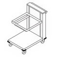 thumbnail image 1 of Dinex DXPIDRC1020 Mobile Cantilever Rack Dispenser w/ Lifting Mechanism for 10" x 20", 1 of 1