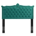 thumbnail image 4 of Modway Louisa Tufted Performance Velvet Twin Headboard in Teal Green, 4 of 10