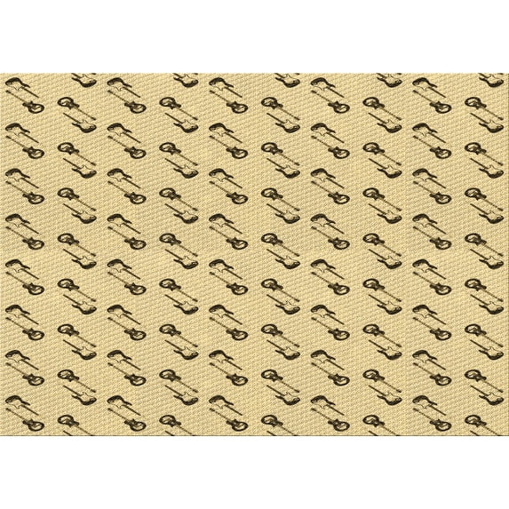Ahgly Company Indoor Rectangle Patterned Cinnamon Brown Area Rugs, 8' x 12'