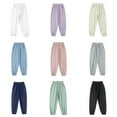 thumbnail image 2 of XBASW Toddler Kids Nylon Jogger Sweatpants Girls Boys Summer Solid Color Jogger Pants Elastic Waist Soft Trousers for 3-9 Years Old, 2 of 10