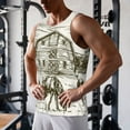 thumbnail image 5 of Fotbe Horses Grazing On Meadow Pattern Men's Quick Dry Workout Tank Top Gym Muscle Tee Fitness Bodybuilding Sleeveless T Shirt Breathable Workout Shirt-XX-Large, 5 of 9