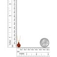 thumbnail image 2 of Gem Stone King 18K Yellow Gold Plated Silver Red Garnet Pendant Necklace for Women (3.80 Cttw, Gemstone January Birthstone, Round 10MM, With 18 inch Chain), 2 of 4
