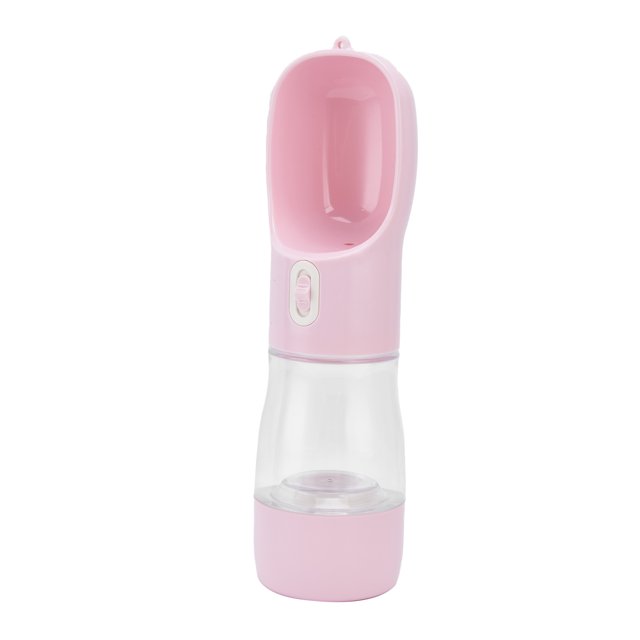 Pet Water Bottle with Food And Water Bowl Design, Leaking Proof, Safe And Healthy, One Key Lock Open Design, Portable And Convenient for Outdoor Traveling