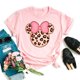 thumbnail image 1 of Disney Mickey Mouse Head Print Women T Shirt Fashion Love Heart T Shirt Harajuku Kawaii Top Tees Casual Short Sleeves Female TopXL Gao Jinjia LED, 1 of 2