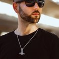 thumbnail image 5 of Hammer Necklace for Men Norse Viking Hammer Pendant with Rolo Chains, 5 of 5