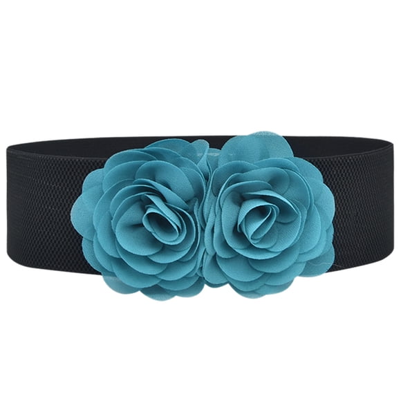 Women Stretchy Belt For Dresses Vintage Elastic Wide Waist Belt