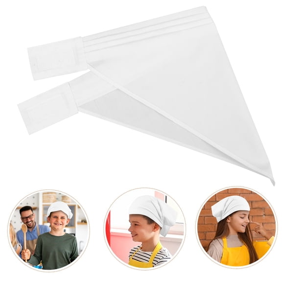 UPGRATOR Adjustable Cotton Kitchen Bandana Headband White for Restaurant and Home Use