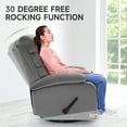 thumbnail image 6 of Light Grey Swivel Rocker Recliner Chair, Small Manual Recliner for Adults, Adjustable Backrest & Footrest, Ideal for Living Room, Nursery, RV, & Small Spaces, 6 of 8