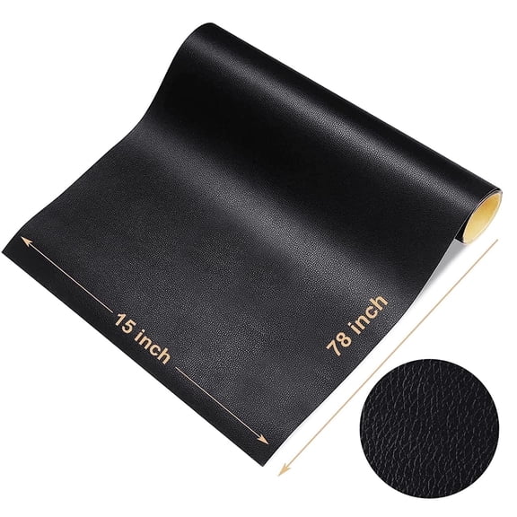 Leather Repair Tape Patch Black 15 x 78 in Self-Adhesive Cuttable