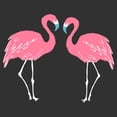 thumbnail image 2 of Women's Lost Gods Couple Pink Flamingos  Graphic T-Shirt, 2 of 4