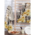 thumbnail image 2 of Farmhouse Elephants Kitchen Dish Towels for Drying Dishes Set of 3, Spring Summer Sunflowers Wood Grain Waffle Weave Microfiber Hand Tea Bathroom Towels Quick Dry & Absorbent Towel 15.7x23.6, 2 of 7