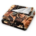 thumbnail image 5 of Jeremy Renner Blanket Flannel Soft Throw Blankets for Bedroom Livingroom Sofa Home 60""X50"", Black, 5 of 6