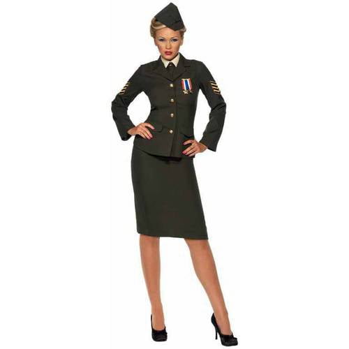 WW2 Army Warden Ladies Fancy Dress Military Uniform Womens Adults 1940s Costume 