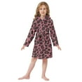 thumbnail image 6 of FORMRS Niños Bathrobe Unisex Hooded Robe Soft Plush Pajamas Sleepwear, Size 2-3T, Deep Red Leopard Pattern, 6 of 7