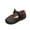 Black, variant on AJTQTH Sandals for Girls Faux Leather Elegant Cute Bowknot Shoes with Velcro Layered Solid Color Walking Shoes Soft Soled Low-Heel Non-Slip Shoes for Casual Summer Black 9 Months