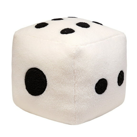 Plush Jumbo Dice Pillow - Soft Kawaii Stuffed Toy, Board Game Accessory, Educational Decor for Living Room & Playroom 25cm