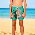 thumbnail image 1 of Pantalones cortos de playa para niños y niñas, de color liso, con estampado bonito, transpirables y con bolsillos, para verano, 1 of 9