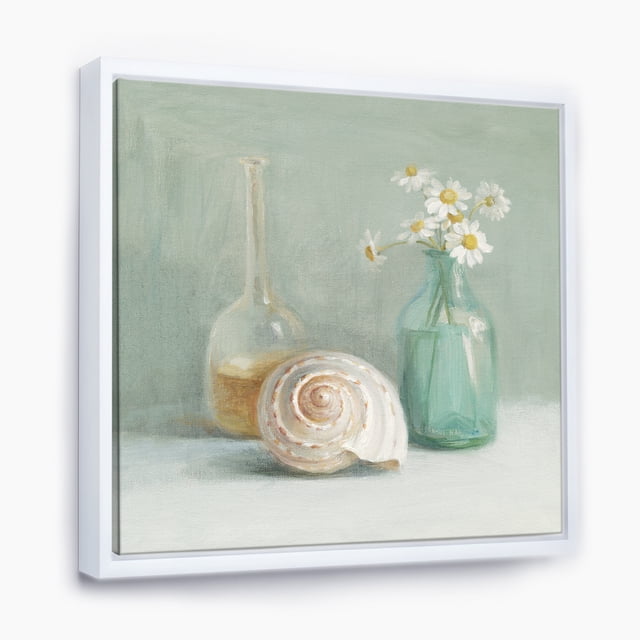 Pastel Bath III - Nautical & Beach Framed Canvas