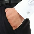 thumbnail image 2 of BodyJ4You 2PC Cufflinks Personalized Initials Letter N Men's Button Shirt Business Gift, 2 of 6